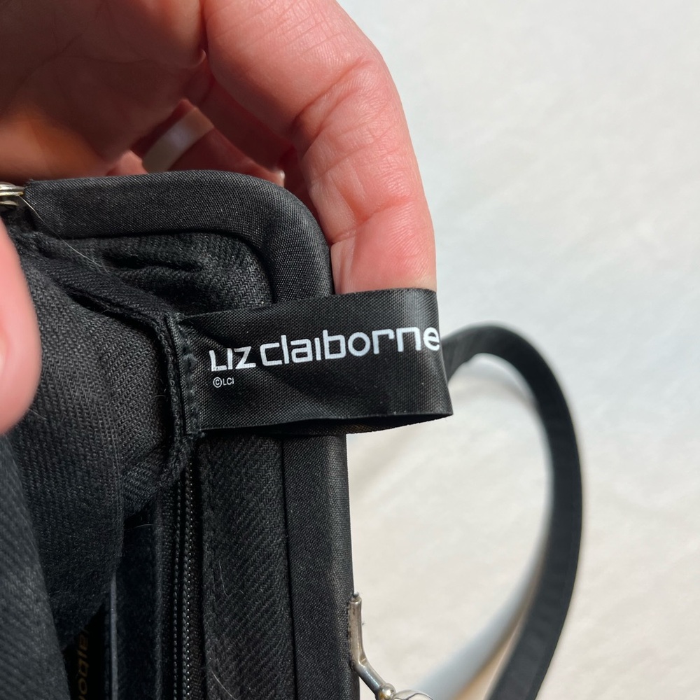 Liz Claiborne Small Black Woven Vintage Evening Purse - Picture 8 of 12